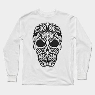 skull Halloween black Long Sleeve T-Shirt